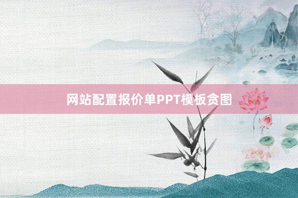 网站配置报价单PPT模板贪图